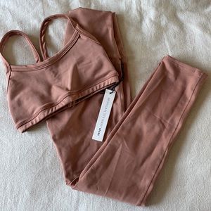 Never worn workout outfit. Pants have tag top does not, but again never worn.
